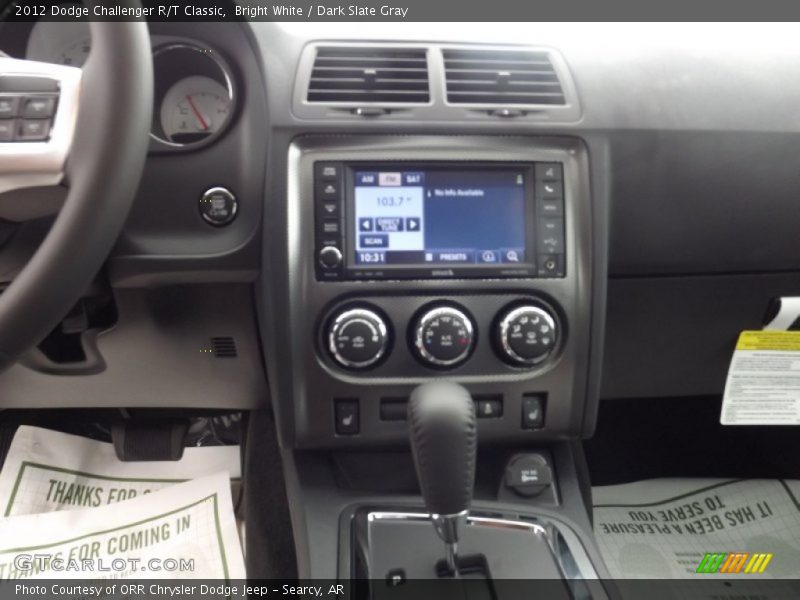 Bright White / Dark Slate Gray 2012 Dodge Challenger R/T Classic