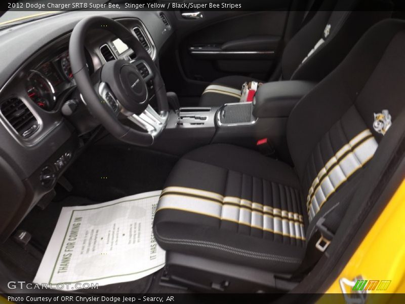  2012 Charger SRT8 Super Bee Black/Super Bee Stripes Interior