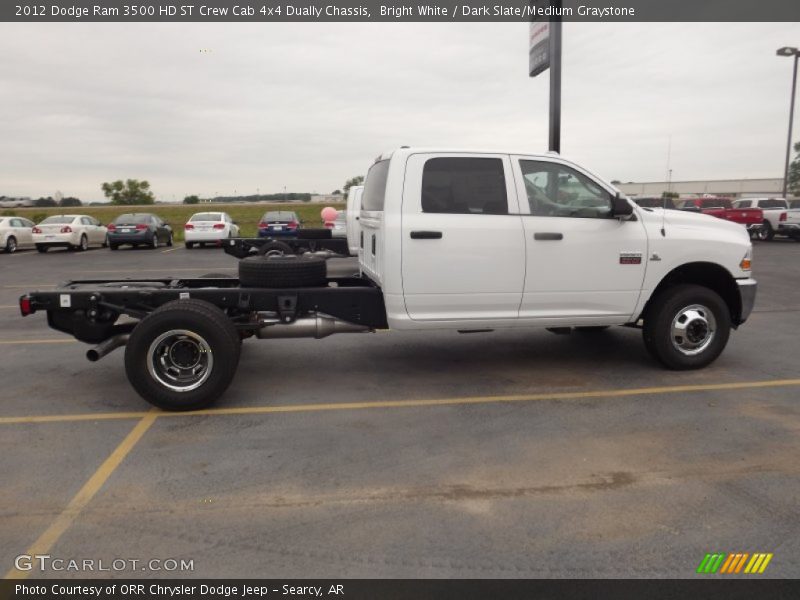 Bright White / Dark Slate/Medium Graystone 2012 Dodge Ram 3500 HD ST Crew Cab 4x4 Dually Chassis