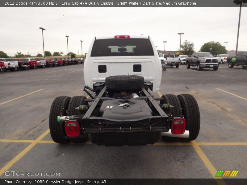 Bright White / Dark Slate/Medium Graystone 2012 Dodge Ram 3500 HD ST Crew Cab 4x4 Dually Chassis