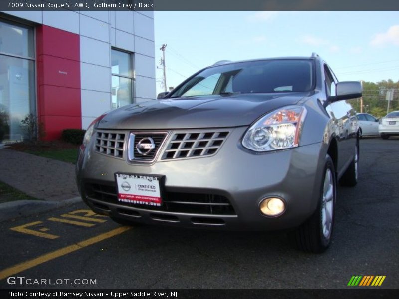 Gotham Gray / Black 2009 Nissan Rogue SL AWD