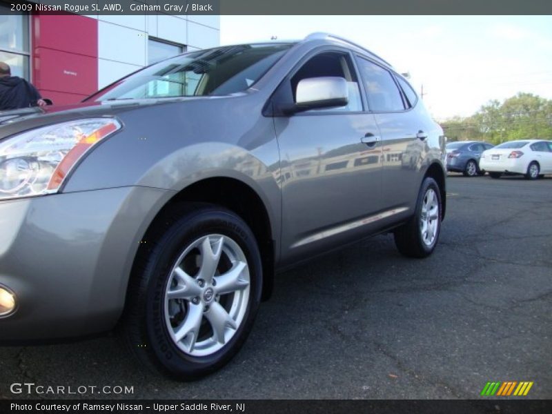 Gotham Gray / Black 2009 Nissan Rogue SL AWD