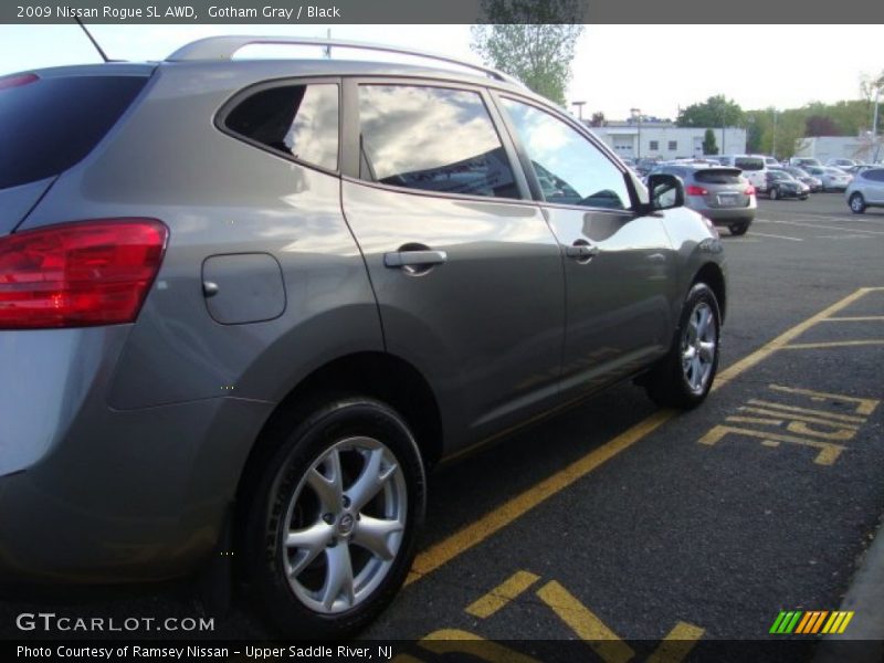 Gotham Gray / Black 2009 Nissan Rogue SL AWD