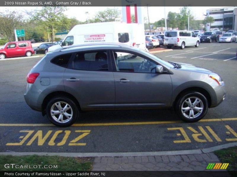 Gotham Gray / Black 2009 Nissan Rogue SL AWD