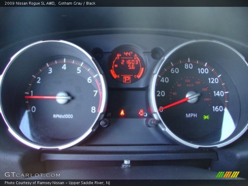 Gotham Gray / Black 2009 Nissan Rogue SL AWD