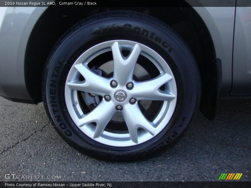 Gotham Gray / Black 2009 Nissan Rogue SL AWD
