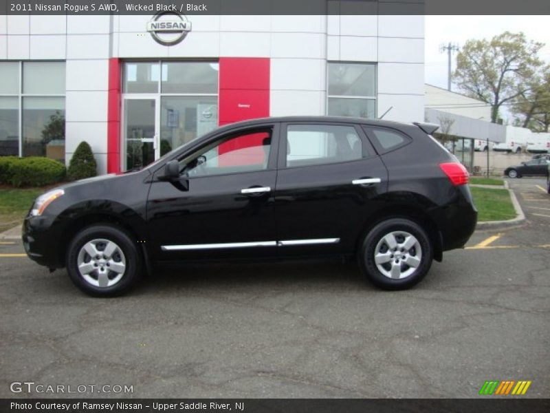 Wicked Black / Black 2011 Nissan Rogue S AWD