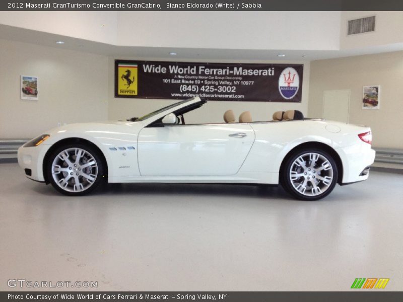 Bianco Eldorado (White) / Sabbia 2012 Maserati GranTurismo Convertible GranCabrio