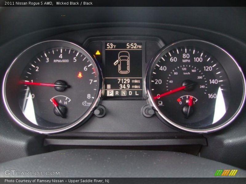 Wicked Black / Black 2011 Nissan Rogue S AWD
