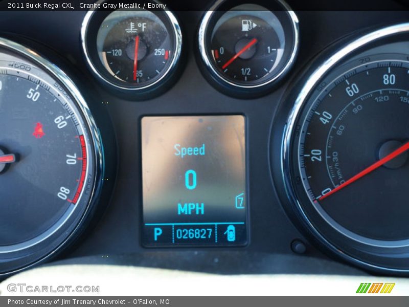 Granite Gray Metallic / Ebony 2011 Buick Regal CXL