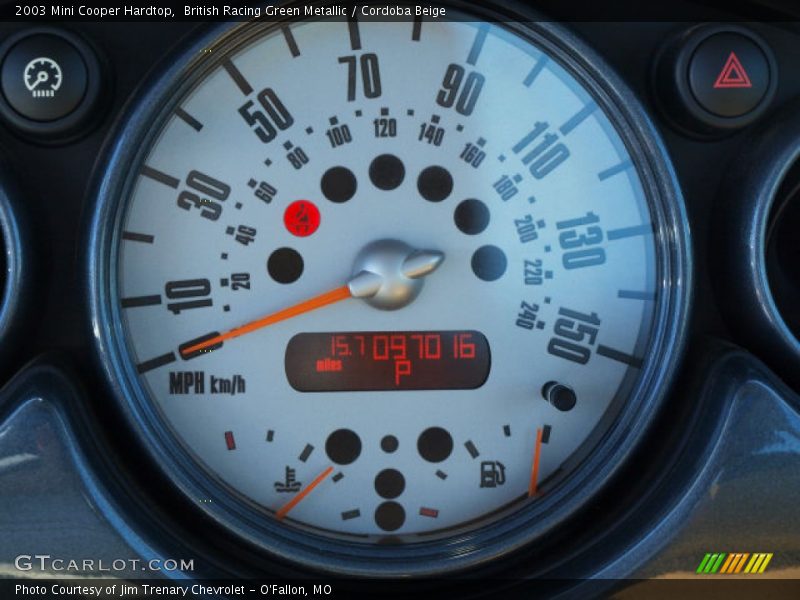 British Racing Green Metallic / Cordoba Beige 2003 Mini Cooper Hardtop