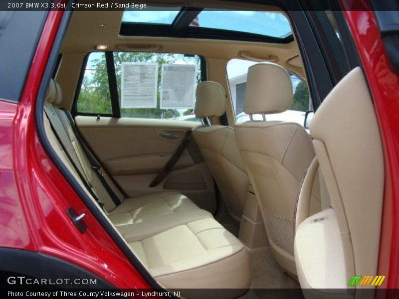 Crimson Red / Sand Beige 2007 BMW X3 3.0si