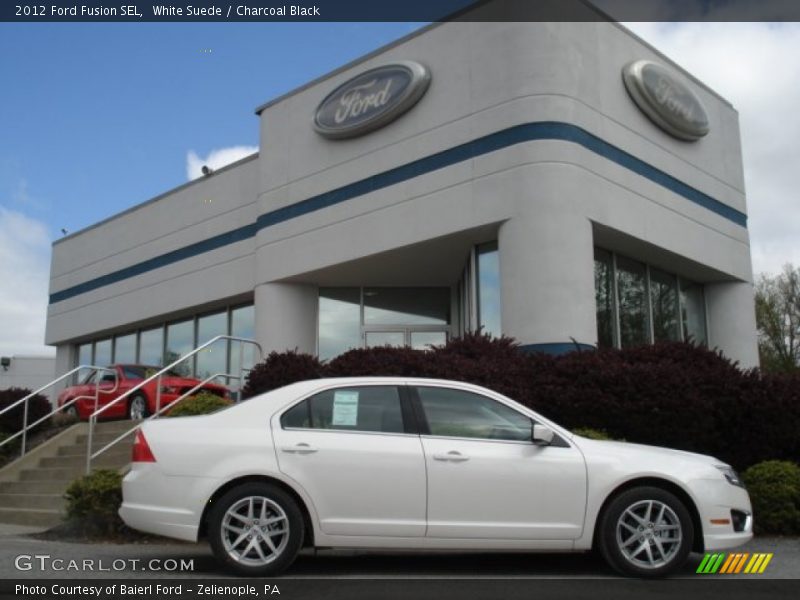 White Suede / Charcoal Black 2012 Ford Fusion SEL
