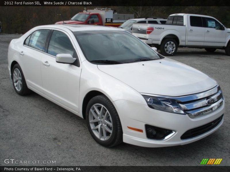 White Suede / Charcoal Black 2012 Ford Fusion SEL