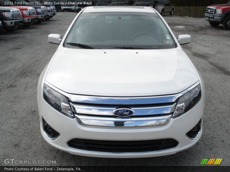 White Suede / Charcoal Black 2012 Ford Fusion SEL