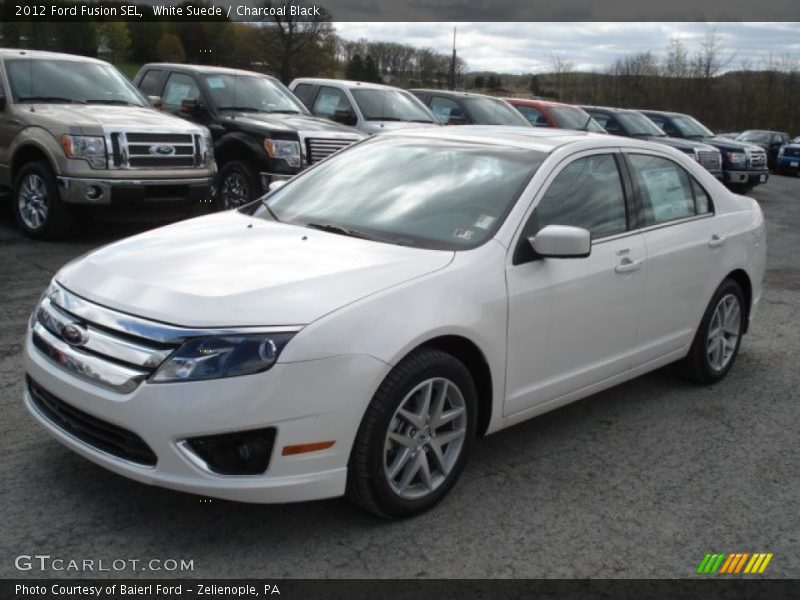 White Suede / Charcoal Black 2012 Ford Fusion SEL