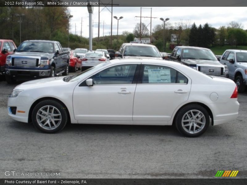 White Suede / Charcoal Black 2012 Ford Fusion SEL