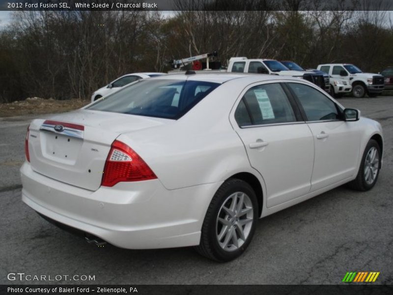 White Suede / Charcoal Black 2012 Ford Fusion SEL