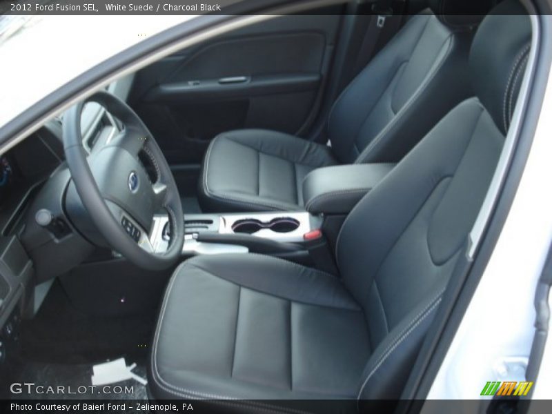 White Suede / Charcoal Black 2012 Ford Fusion SEL