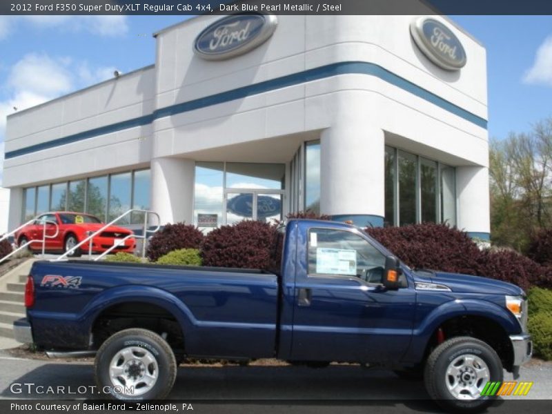 Dark Blue Pearl Metallic / Steel 2012 Ford F350 Super Duty XLT Regular Cab 4x4