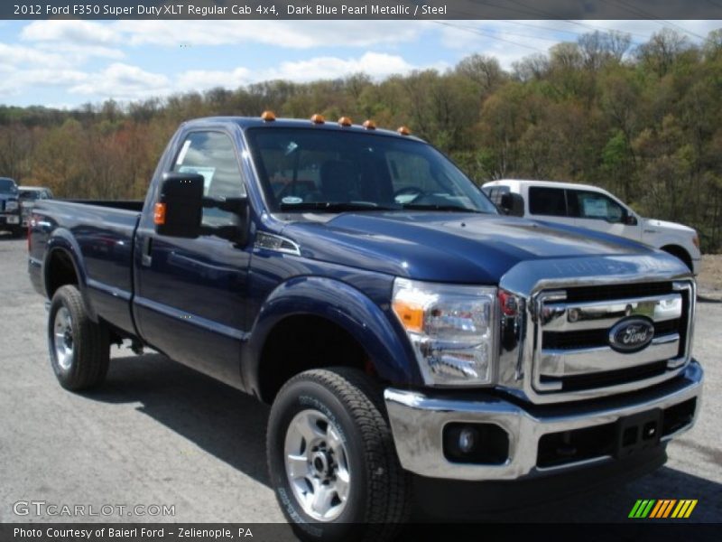 Dark Blue Pearl Metallic / Steel 2012 Ford F350 Super Duty XLT Regular Cab 4x4