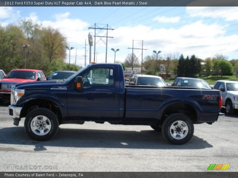 Dark Blue Pearl Metallic / Steel 2012 Ford F350 Super Duty XLT Regular Cab 4x4