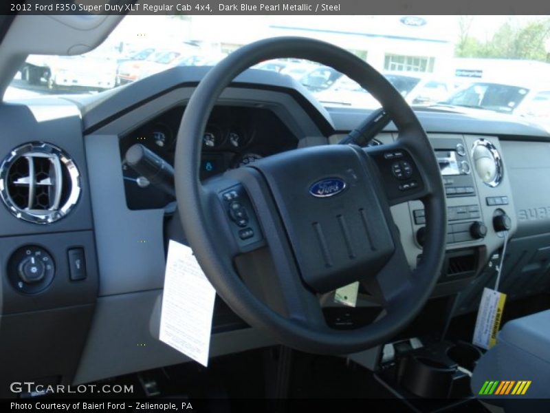 Dark Blue Pearl Metallic / Steel 2012 Ford F350 Super Duty XLT Regular Cab 4x4