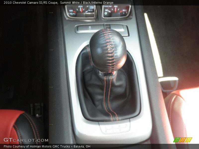 Summit White / Black/Inferno Orange 2010 Chevrolet Camaro SS/RS Coupe