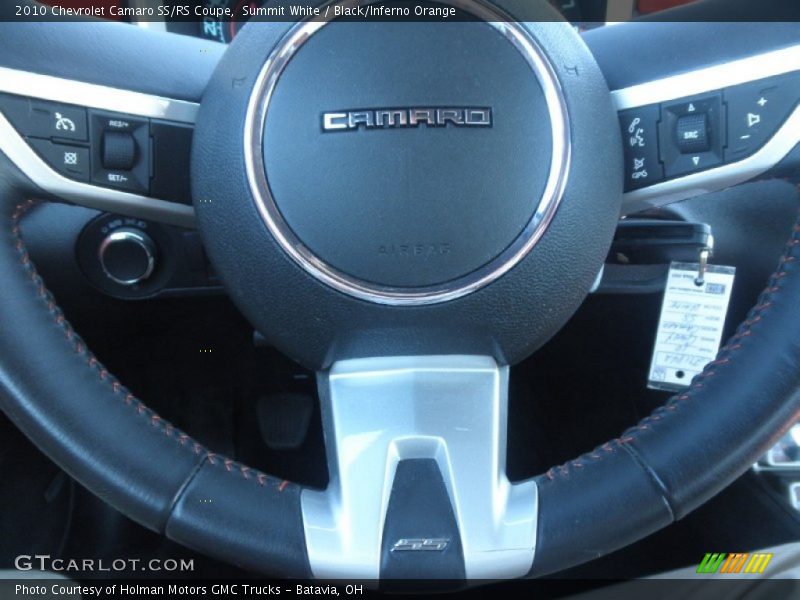 Summit White / Black/Inferno Orange 2010 Chevrolet Camaro SS/RS Coupe