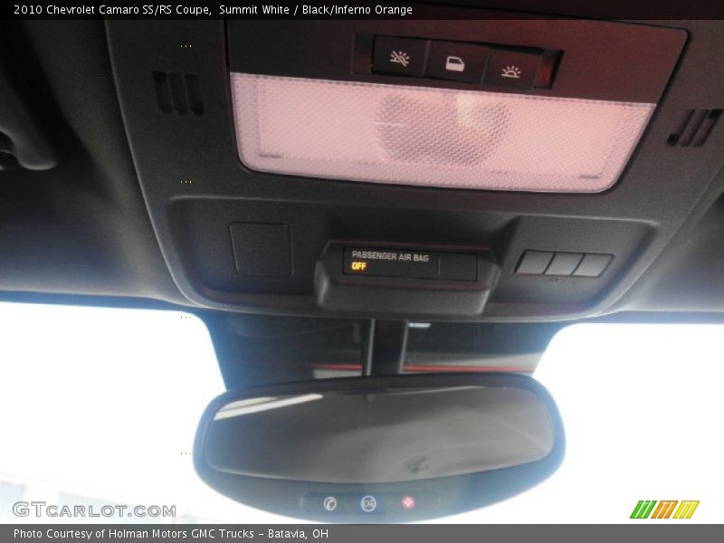 Summit White / Black/Inferno Orange 2010 Chevrolet Camaro SS/RS Coupe