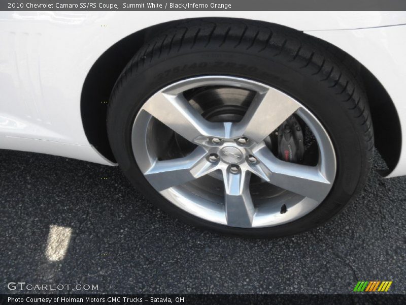 Summit White / Black/Inferno Orange 2010 Chevrolet Camaro SS/RS Coupe