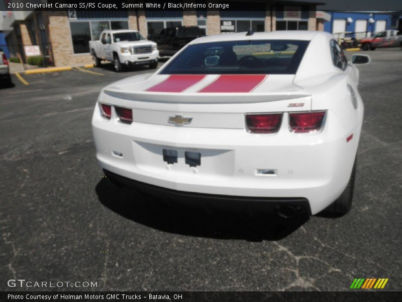 Summit White / Black/Inferno Orange 2010 Chevrolet Camaro SS/RS Coupe