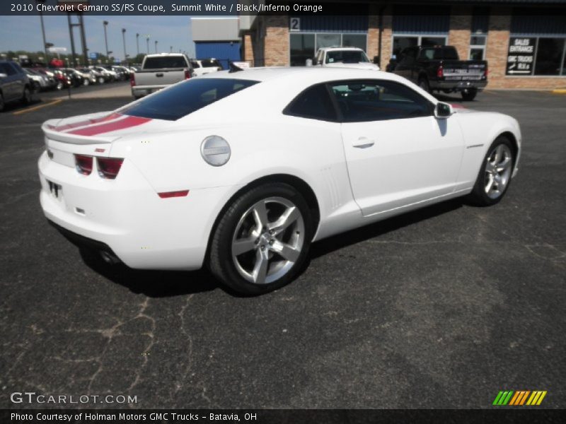 Summit White / Black/Inferno Orange 2010 Chevrolet Camaro SS/RS Coupe