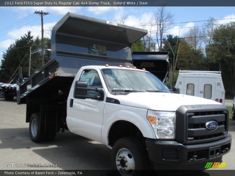 Oxford White / Steel 2012 Ford F350 Super Duty XL Regular Cab 4x4 Dump Truck