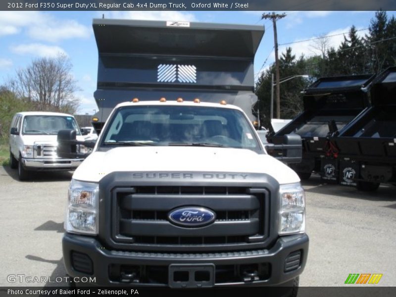 Oxford White / Steel 2012 Ford F350 Super Duty XL Regular Cab 4x4 Dump Truck