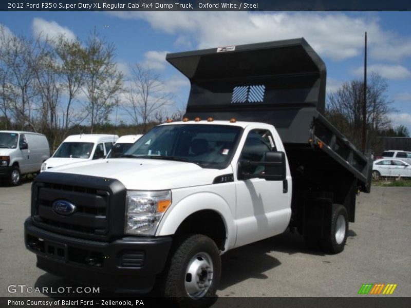 Oxford White / Steel 2012 Ford F350 Super Duty XL Regular Cab 4x4 Dump Truck