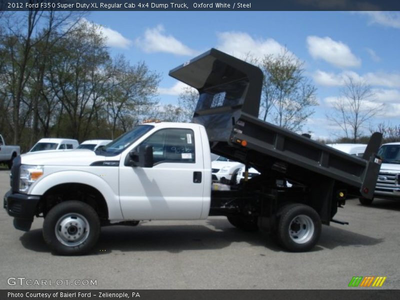 Oxford White / Steel 2012 Ford F350 Super Duty XL Regular Cab 4x4 Dump Truck