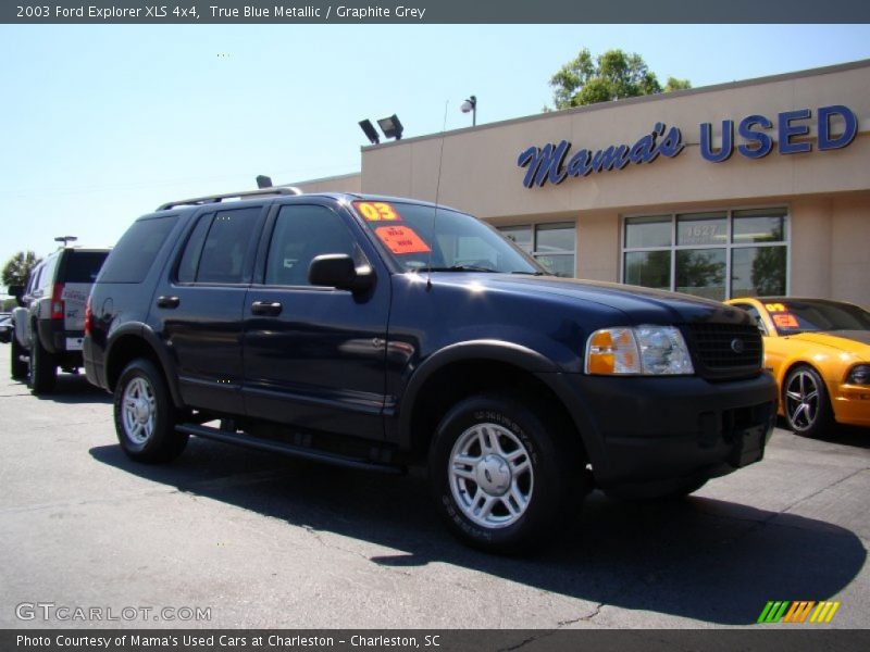 True Blue Metallic / Graphite Grey 2003 Ford Explorer XLS 4x4