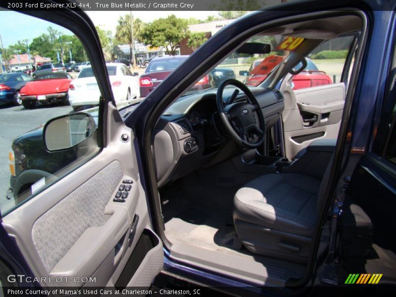 True Blue Metallic / Graphite Grey 2003 Ford Explorer XLS 4x4