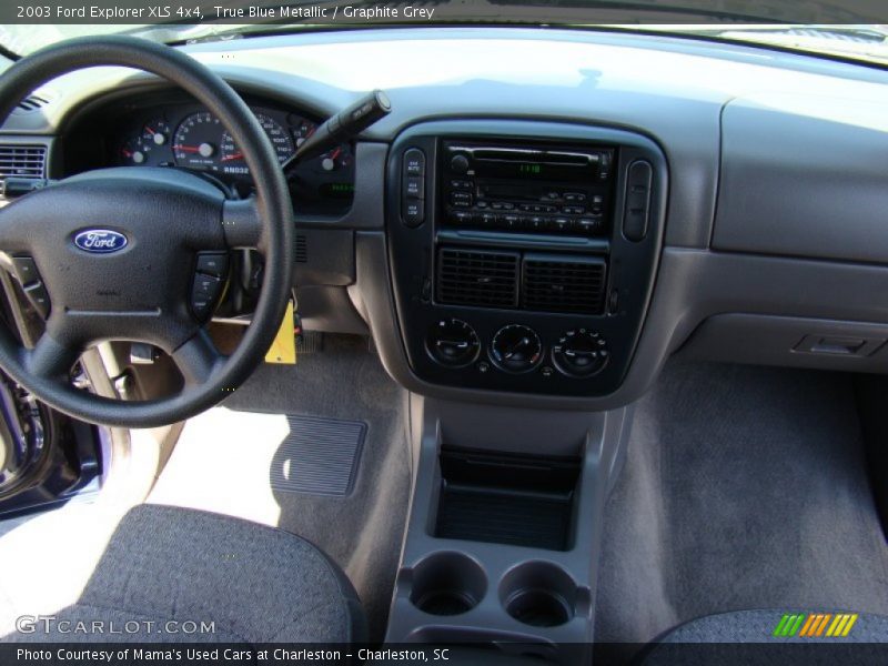 True Blue Metallic / Graphite Grey 2003 Ford Explorer XLS 4x4