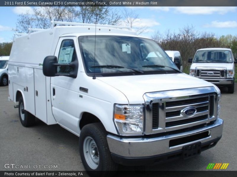 Oxford White / Medium Flint 2011 Ford E Series Cutaway E350 Commercial Utility Truck