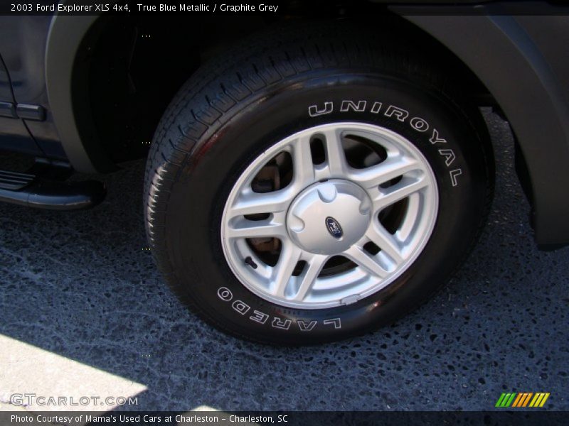 True Blue Metallic / Graphite Grey 2003 Ford Explorer XLS 4x4