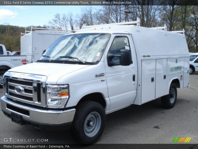 Oxford White / Medium Flint 2011 Ford E Series Cutaway E350 Commercial Utility Truck