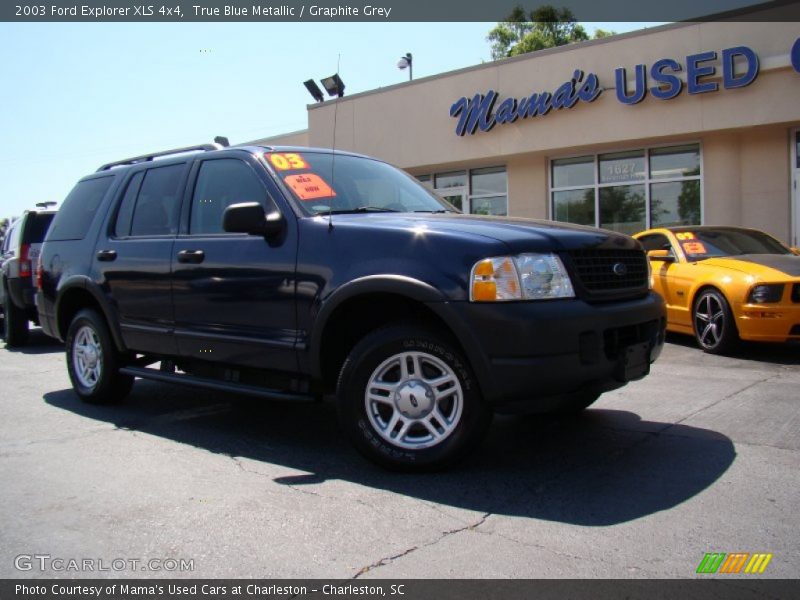 True Blue Metallic / Graphite Grey 2003 Ford Explorer XLS 4x4