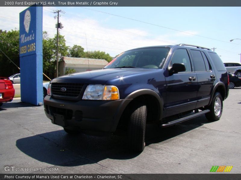 True Blue Metallic / Graphite Grey 2003 Ford Explorer XLS 4x4