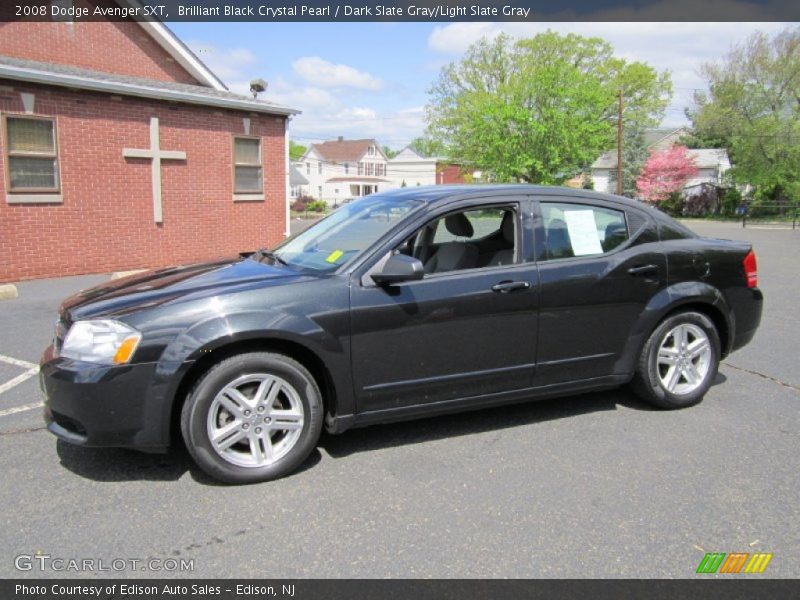 Brilliant Black Crystal Pearl / Dark Slate Gray/Light Slate Gray 2008 Dodge Avenger SXT