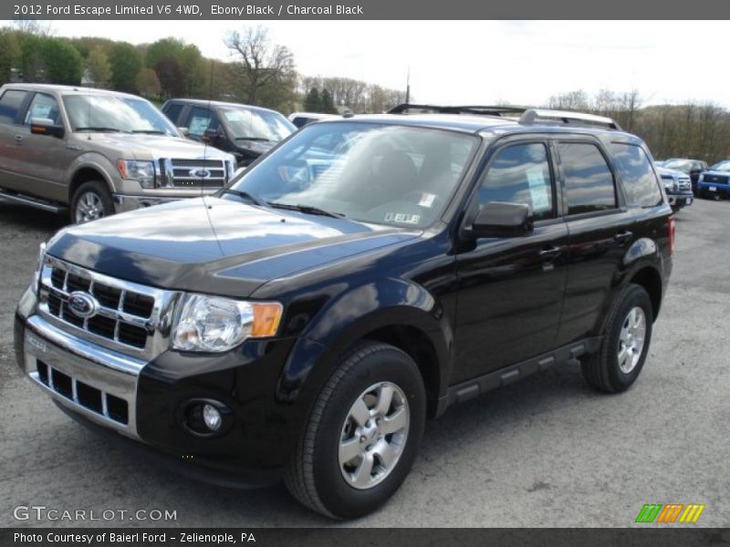 Ebony Black / Charcoal Black 2012 Ford Escape Limited V6 4WD