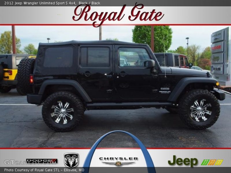 Black / Black 2012 Jeep Wrangler Unlimited Sport S 4x4