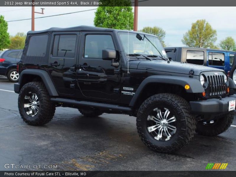 Black / Black 2012 Jeep Wrangler Unlimited Sport S 4x4