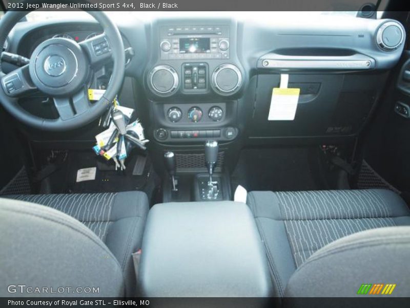 Black / Black 2012 Jeep Wrangler Unlimited Sport S 4x4